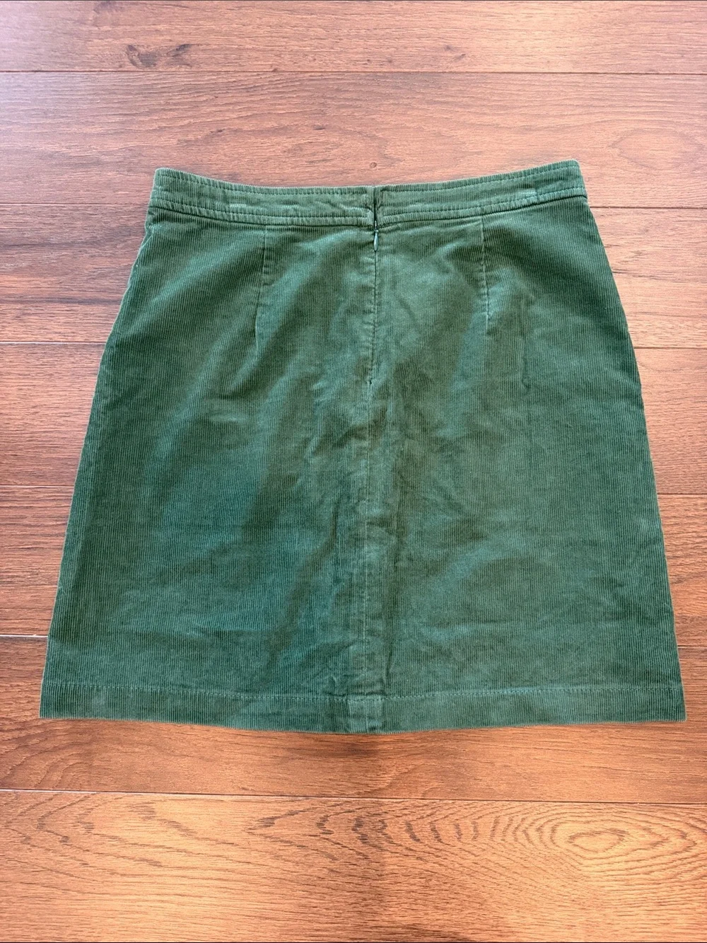 J. Crew Green Button-Front Corduroy Skirt Size 4 - C36-203